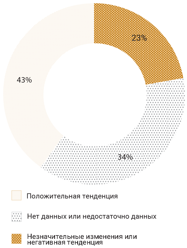 positive trend, negative trend, global level